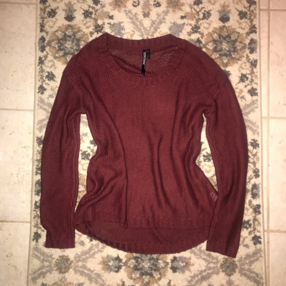 Maroon Knitted Sweater